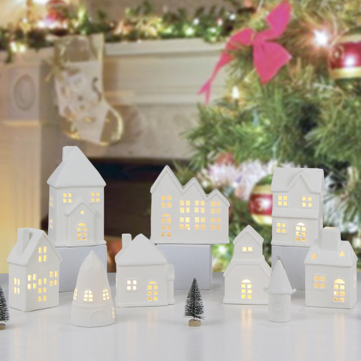 Decorative House-Shaped Ceramic Night Light Kalsten