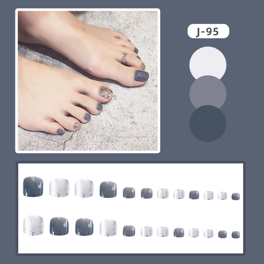 Glittery Press-On Toenails Kalsten 1790727456