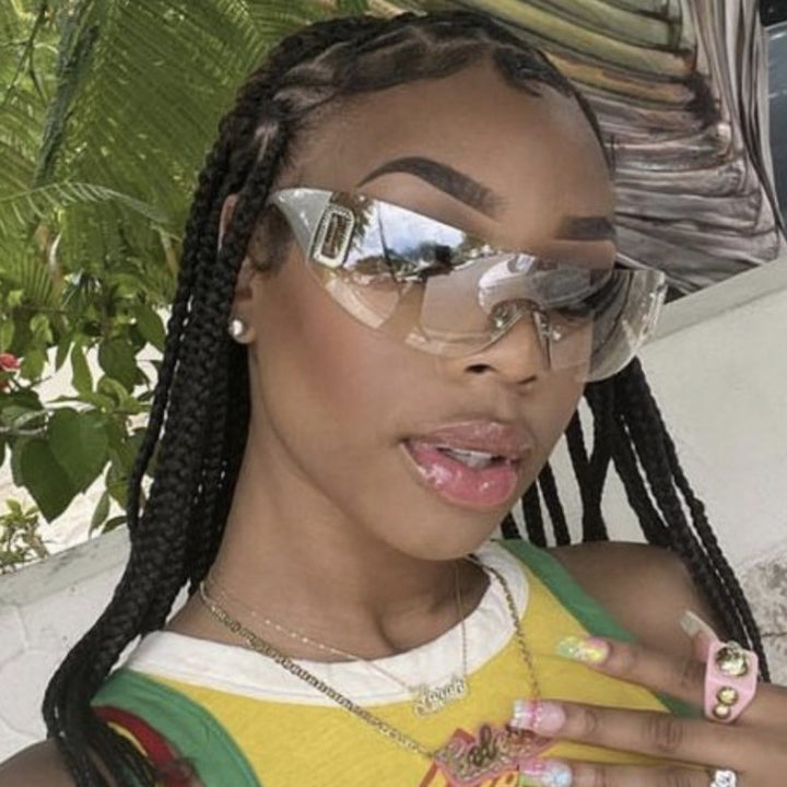 Women's sporty sunglasses in futuristic shield design Kalsten