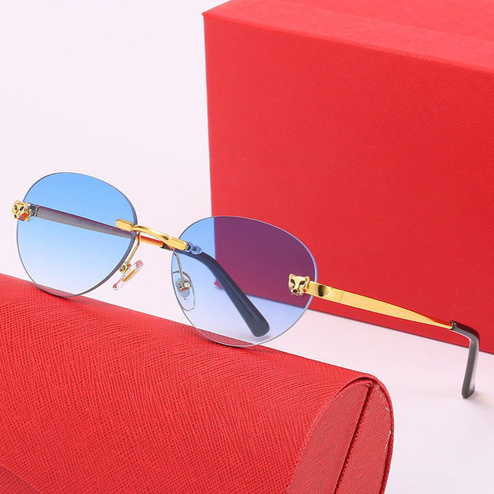 Ladies oval sunglasses with luxurious metallic accents Kalsten