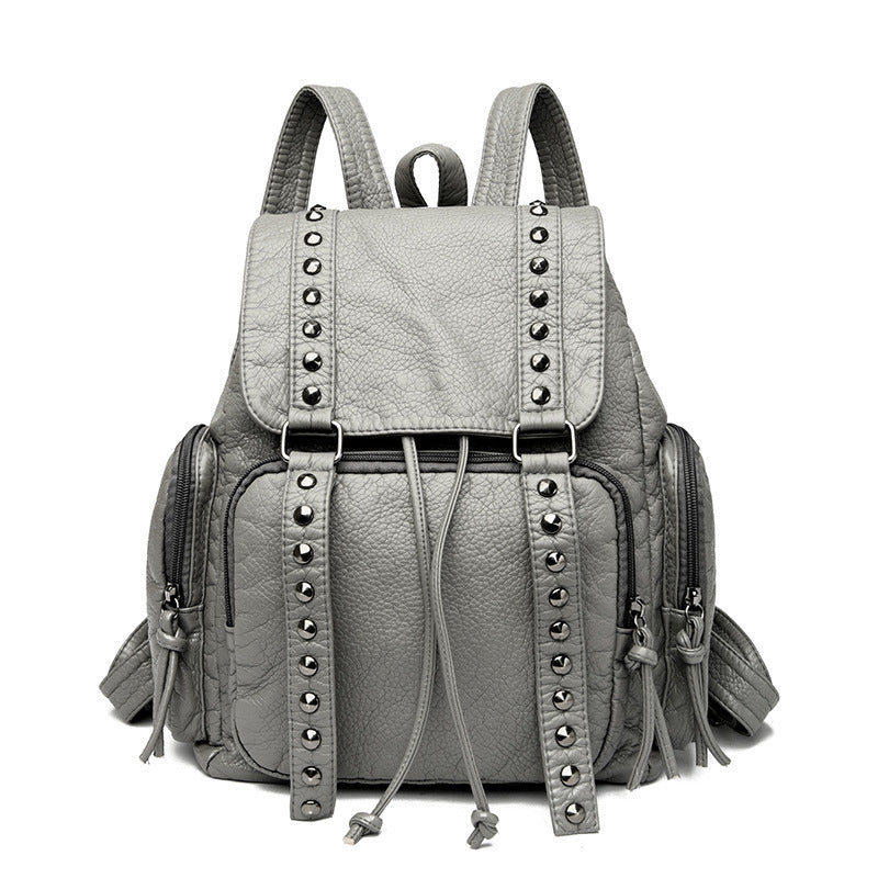 Stylish Studded Faux Leather Backpack