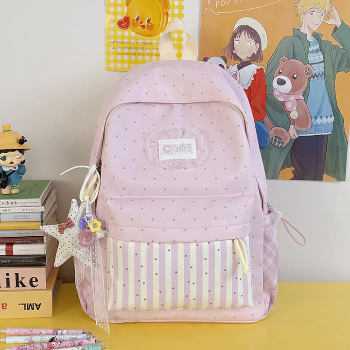 Cute Polka Dot Patterned Casual Backpack Kalsten