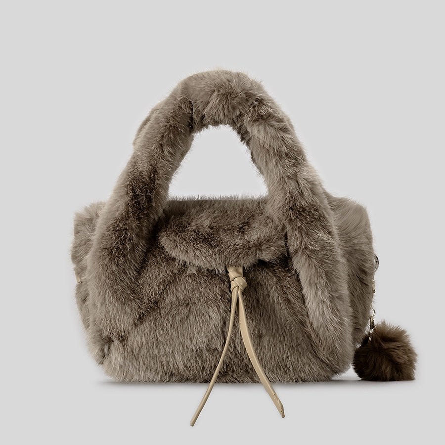 Luxurious Faux Fur Handheld Bag