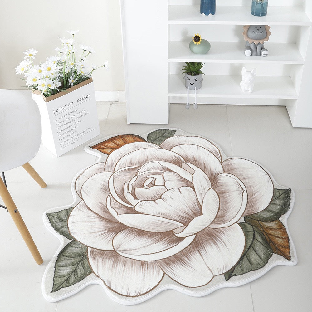 Floral Print Round Area Rug Kalsten