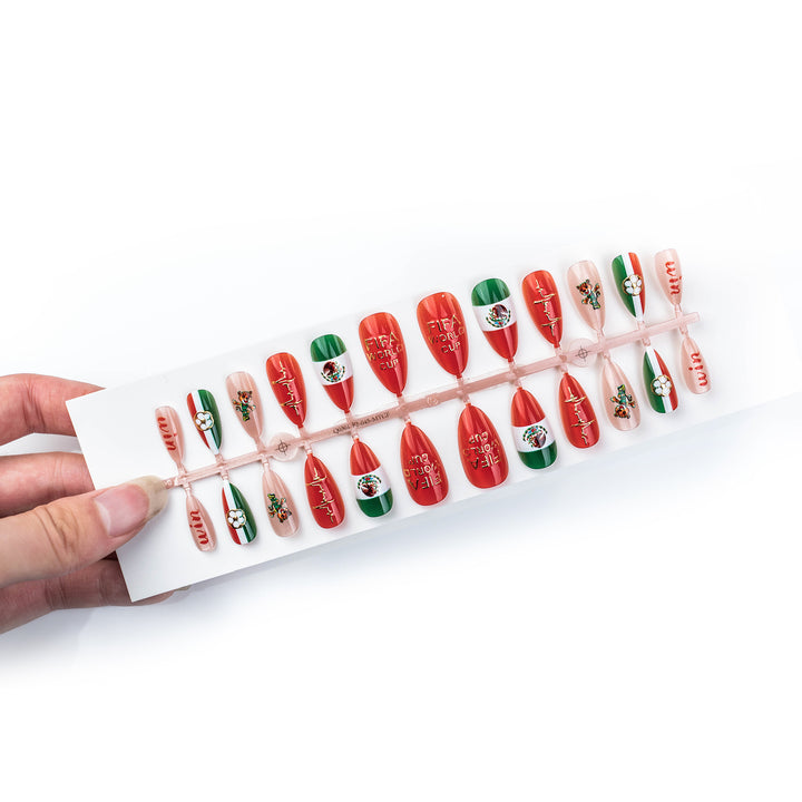 Soccer-Themed Press-On Nail Art Set
