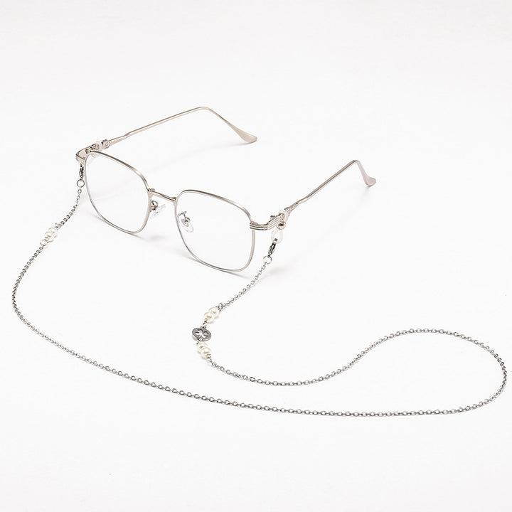 Chic Square Frame Glasses with Decorative Chain Kalsten