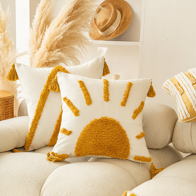 Decorative Tufted Geometric Throw Pillow Cover