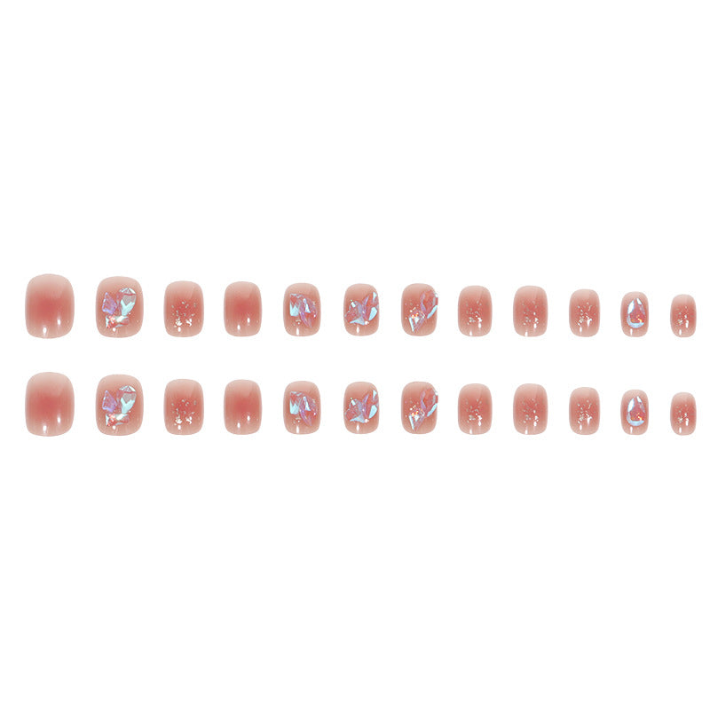 Elegant Crystal-Embellished Press-On Nail Set Kalsten
