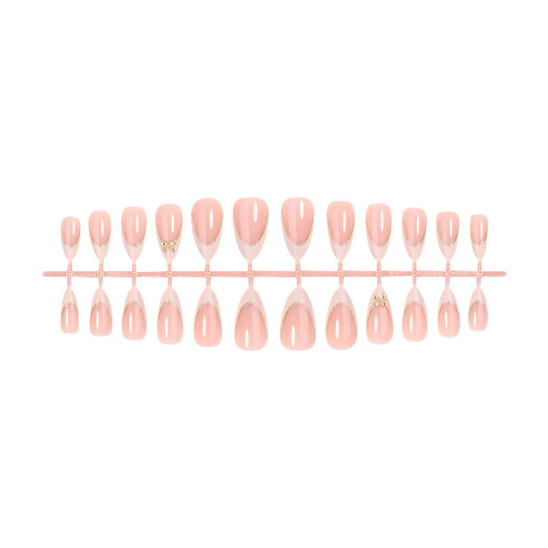 Artificial nail set with elegant tips and fine glitter accents Kalsten