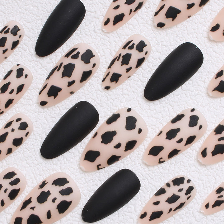 Artistic Stiletto Press-On Nails with Leopard Design Kalsten
