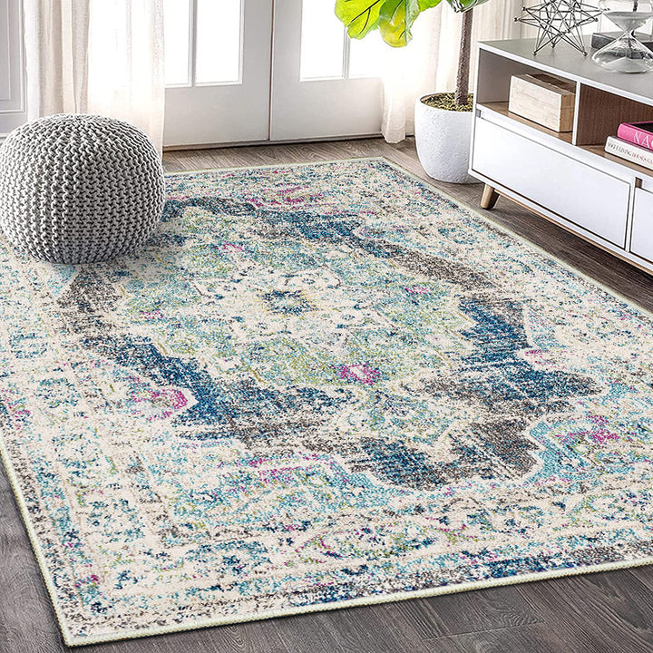Vintage Floral Pattern Area Rug Kalsten