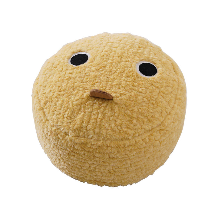beef sitting pouf with EPP foam balls filling and removable cover