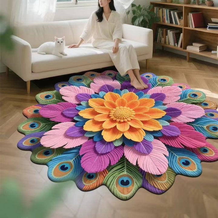 Floral-Themed Memory Foam Area Rug Kalsten