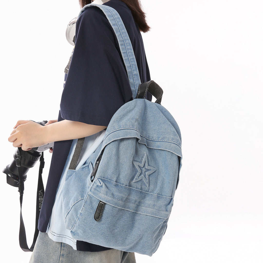 Star-Embellished Casual Backpack Kalsten