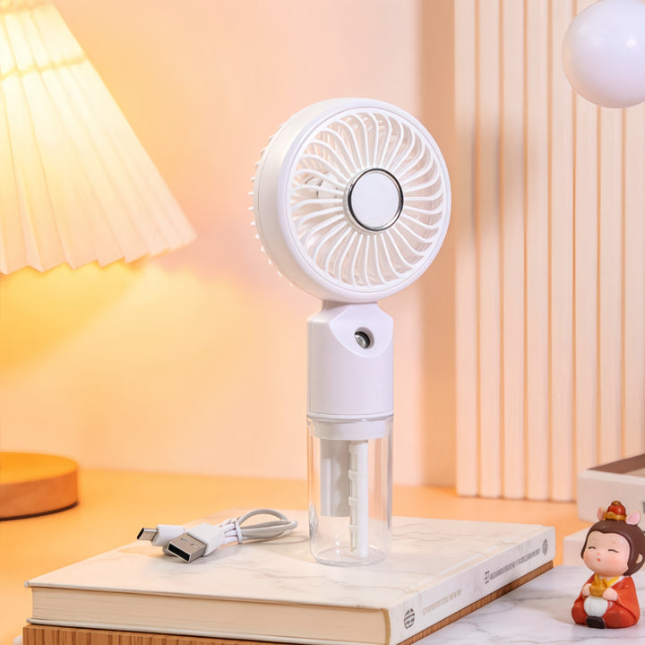 Ladies portable mini fan with integrated spray function Kalsten
