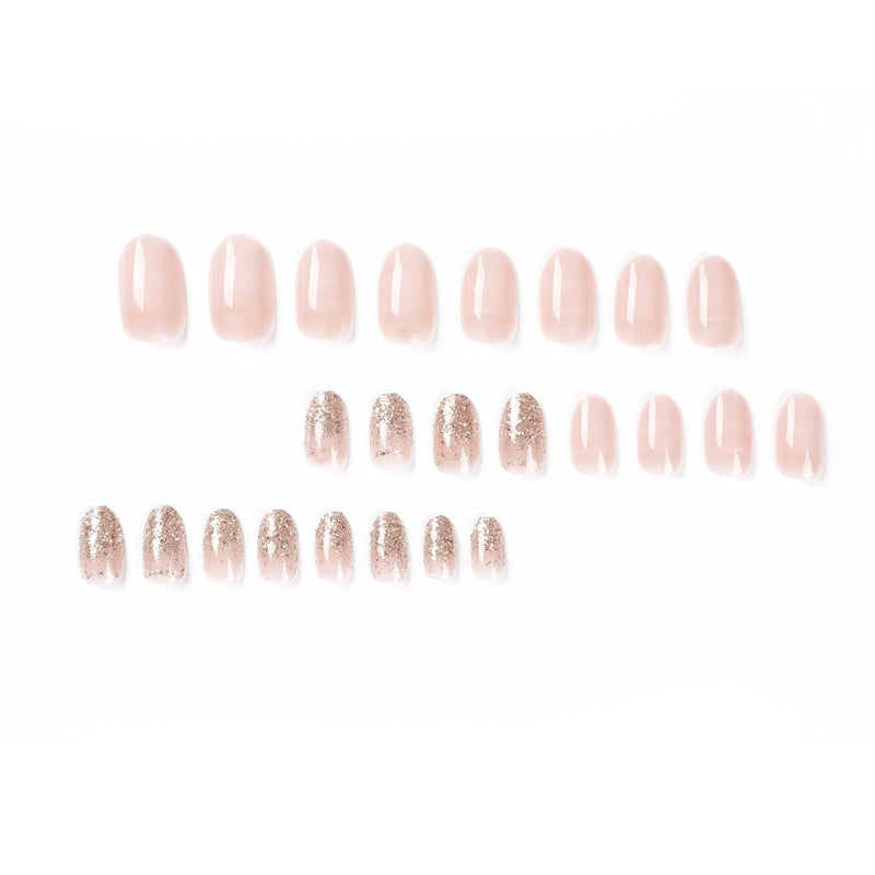 Artful nail art with rhinestone embellishments and elegant gradient color Kalsten