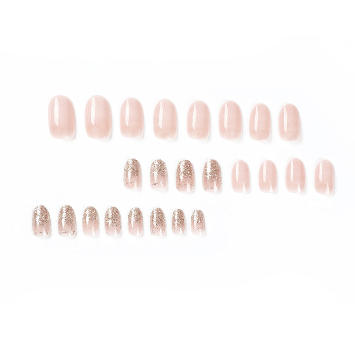 Artful nail art with rhinestone embellishments and elegant gradient color Kalsten
