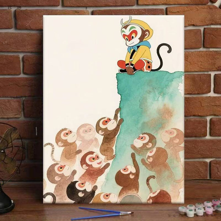 Whimsical Monkey Adventure Art Print Kalsten
