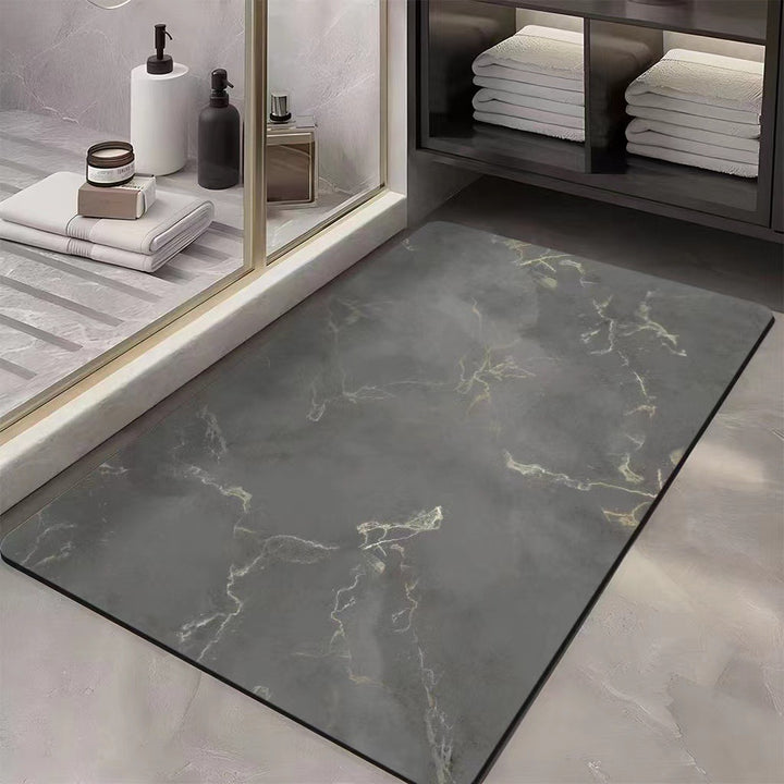 Luxury Marble Print Bath Mat