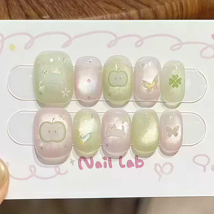 Whimsical Floral-Themed Press-On Nails Kalsten