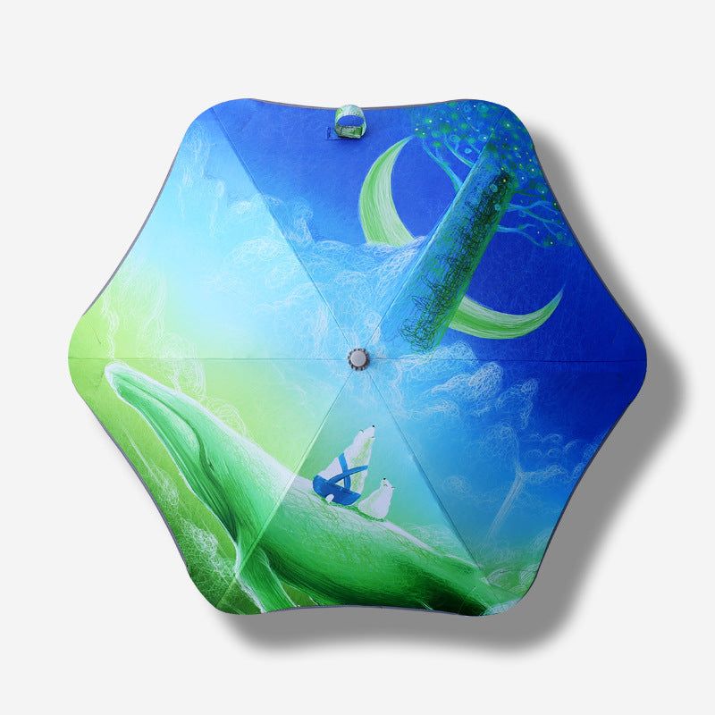 Ladies children's friendly folding umbrella with dinosaur design Kalsten
