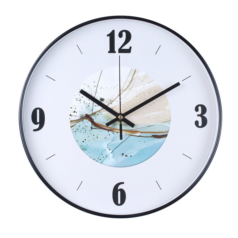 Wall clock with elegant leaf pattern Kalsten