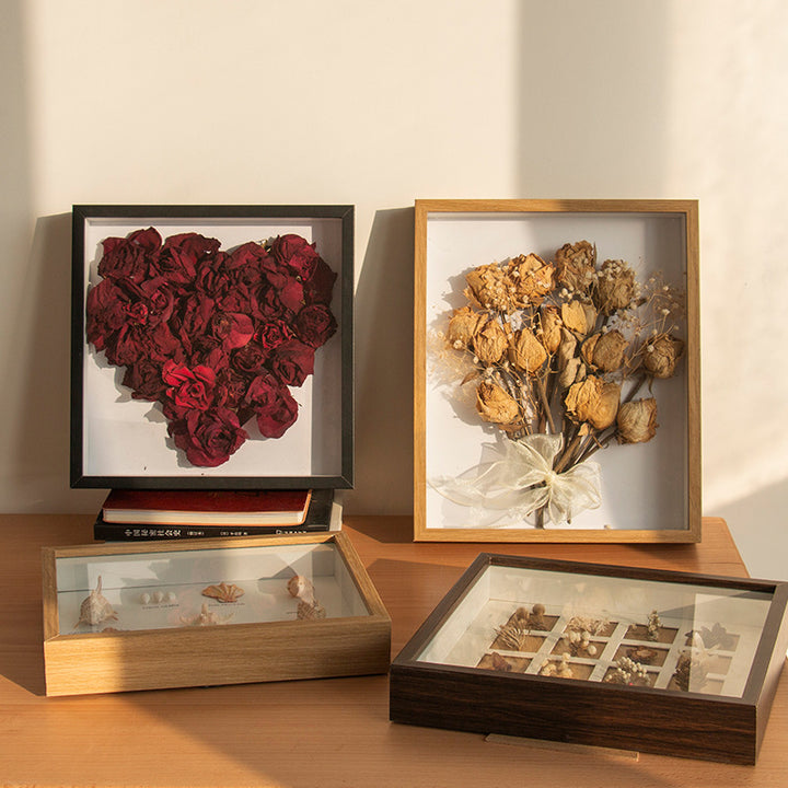 Preserved Floral Shadow Box Art Frame for Home