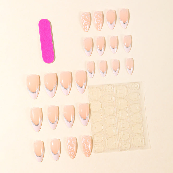 Elegant French Tip Acrylic Nail Art Kalsten