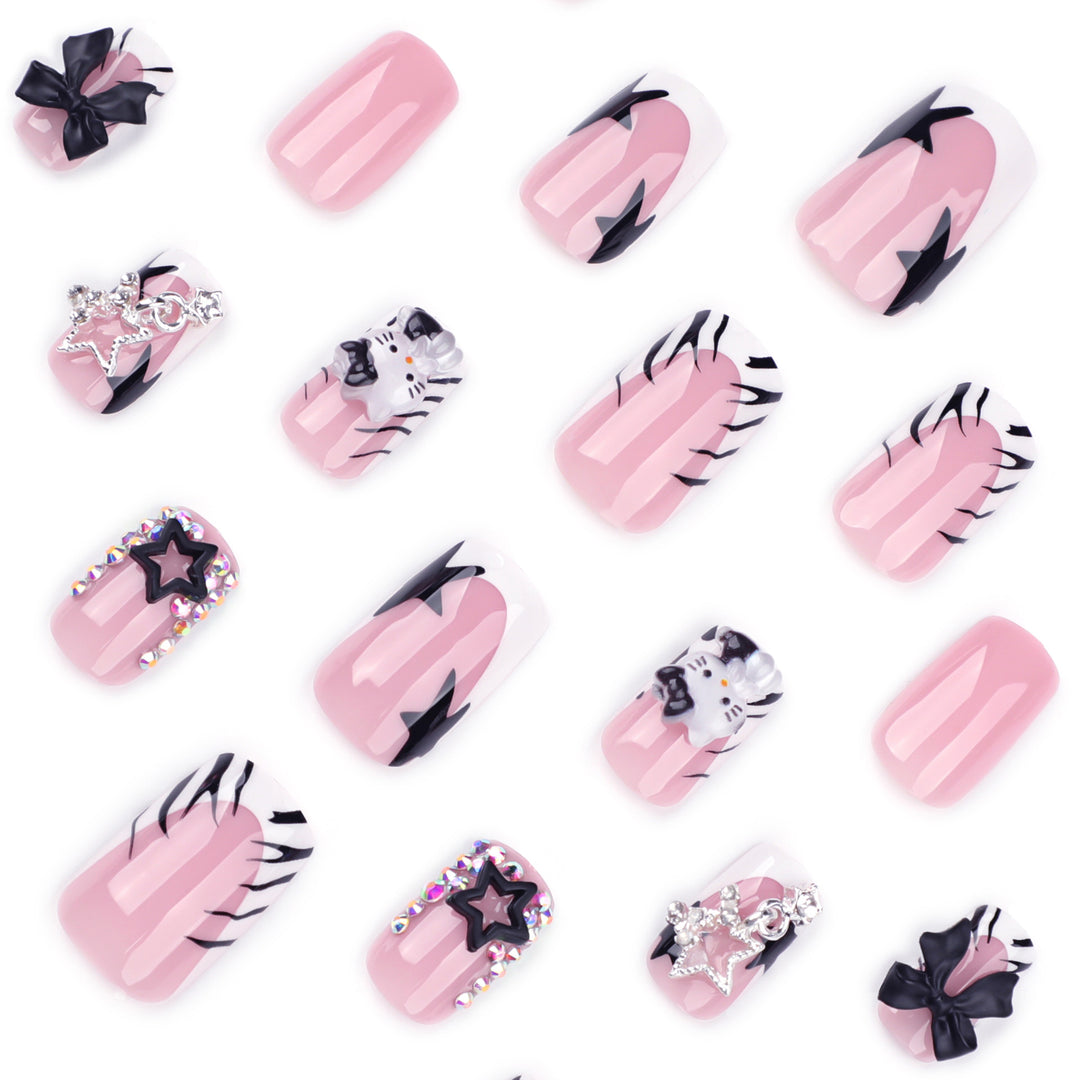 Artful nail extensions with trendy 3D applications Kalsten