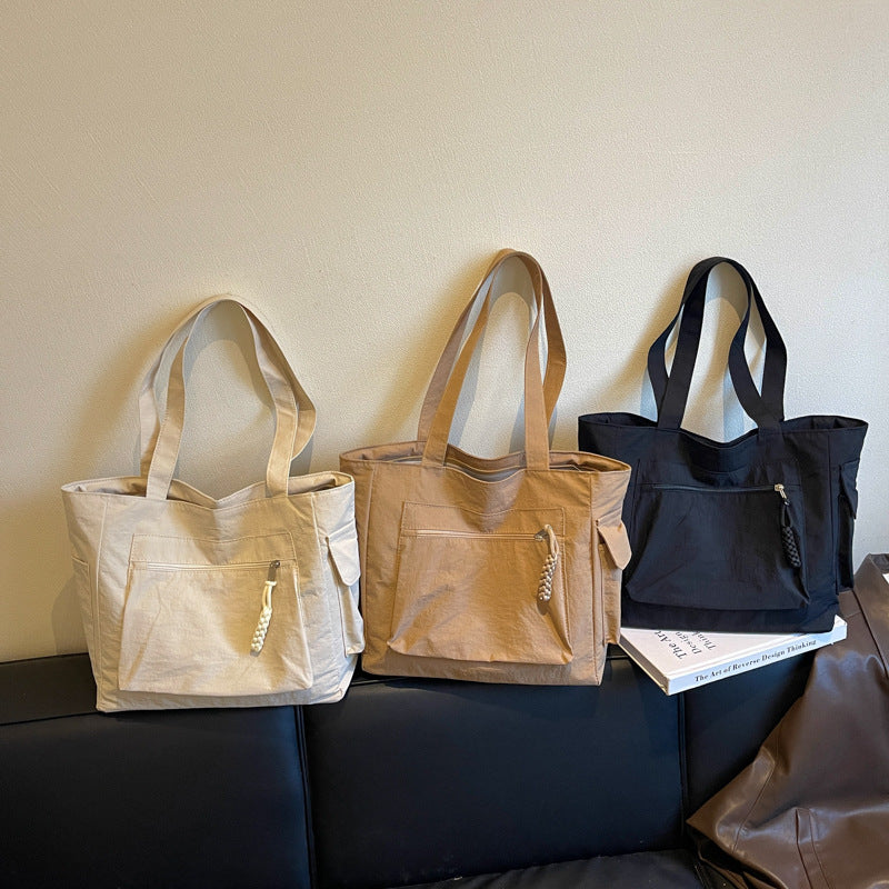 Versatile Multi-Pocket Canvas Tote