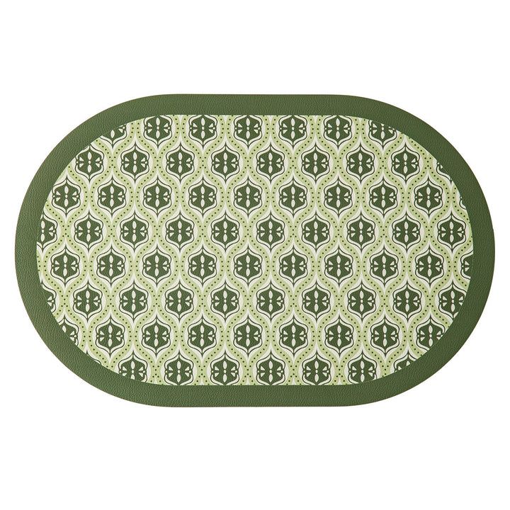 Round decorative rug with floral animal illustration and fine jacquard structure Kalsten