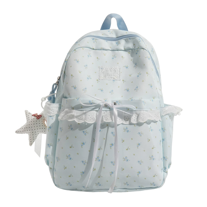 Whimsical Floral Embellished School Backpack Kalsten