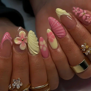 Glamorous Textured Acrylic Nail Enhancements Kalsten