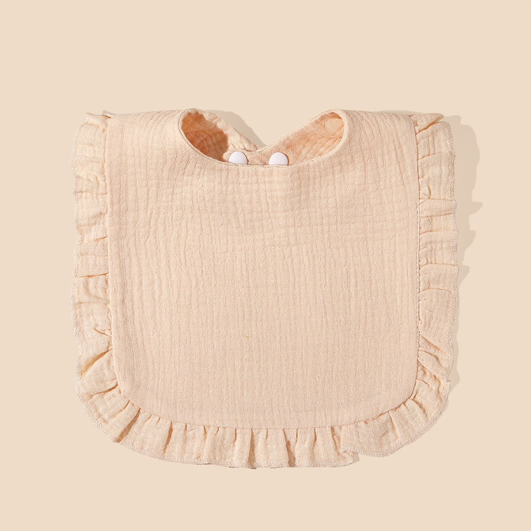 Soft Ruffled Muslin Baby Bib kalsten