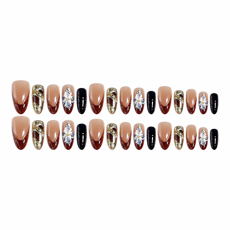 Artificial nail set with extravagant 3D design and elegant embellishments Kalsten