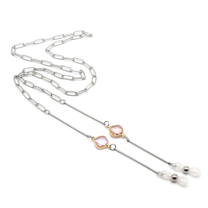 Fashionable glasses holder chain with colorful crystal pendants Kalsten