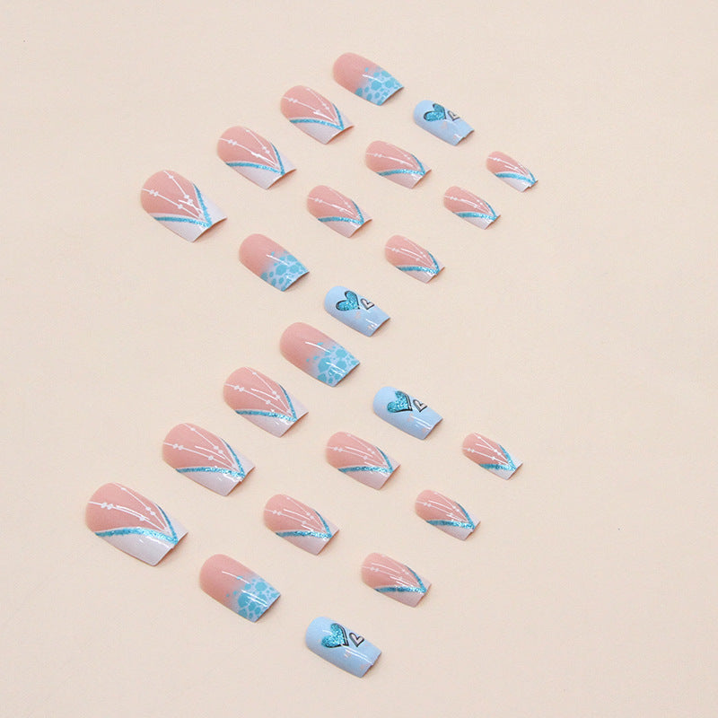 Heart-Inspired Press-On Nail Art Set Kalsten