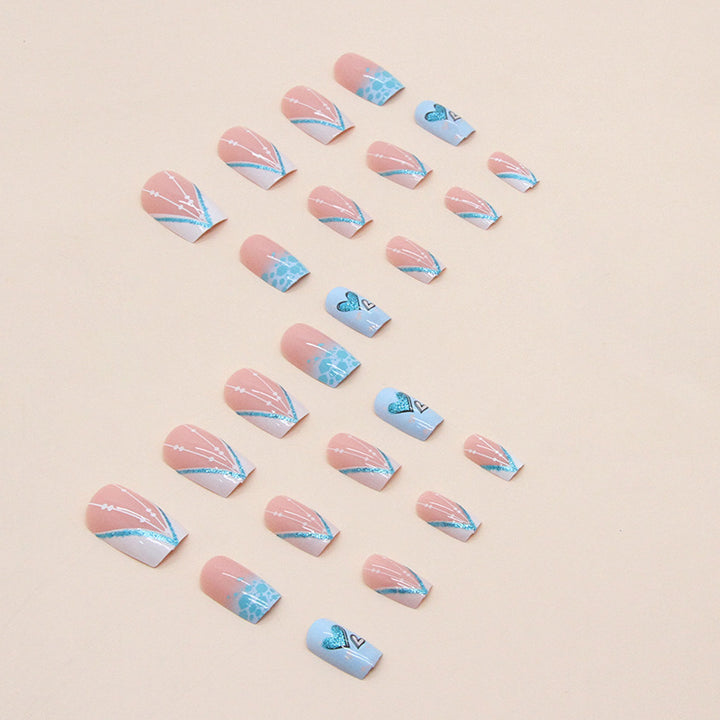 Heart-Inspired Press-On Nail Art Set Kalsten