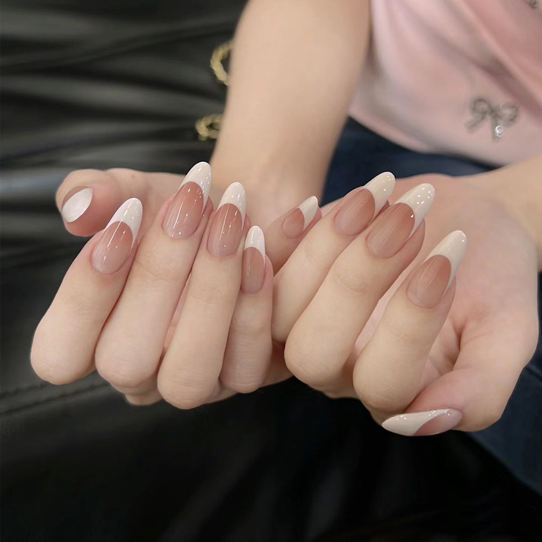 Elegant French Tip Press-On Nail Set Kalsten 1789388881