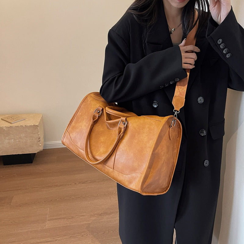 Luxurious Leather Travel Duffle Bag Kalsten