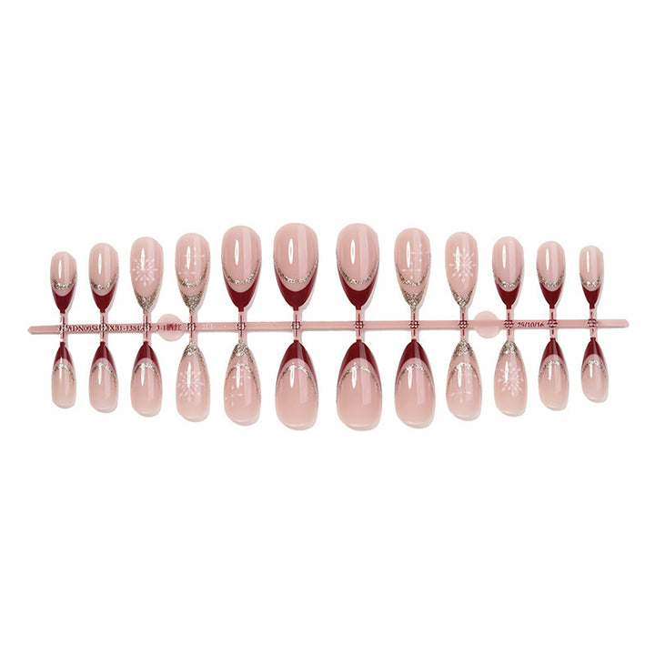 Glamorous artificial nail set with glitter and detailed design Kalsten