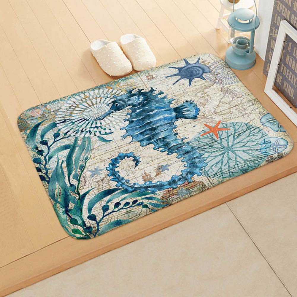 Nautical-Themed Decorative Bath Mat