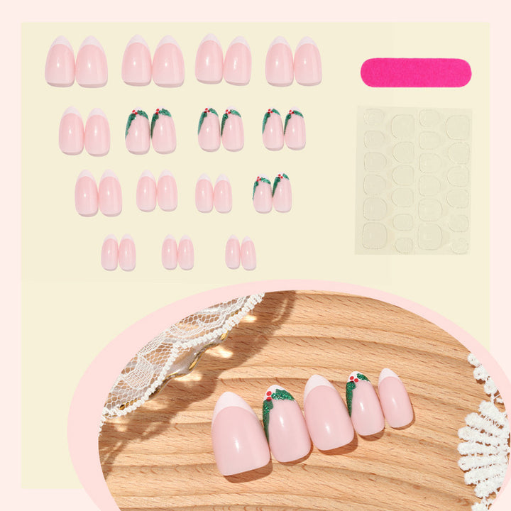 Nail art set with elegant floral accents Kalsten