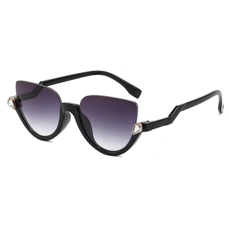 Ladies Cat-Eye Sunglasses with Glamorous Stone Accents Kalsten