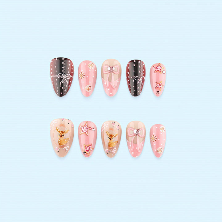 Playful art nails in heart and star motif Kalsten