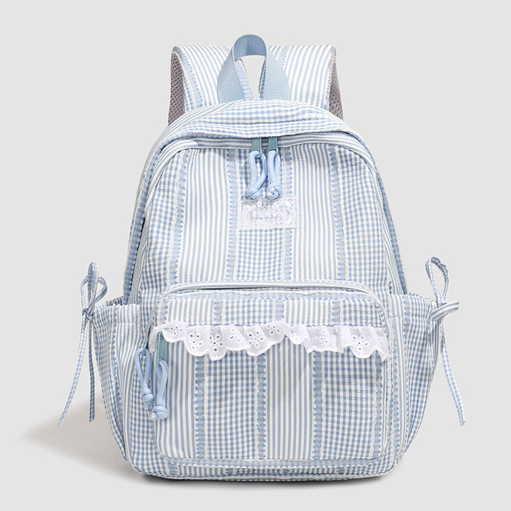 Casual Lace-Trimmed School Backpack