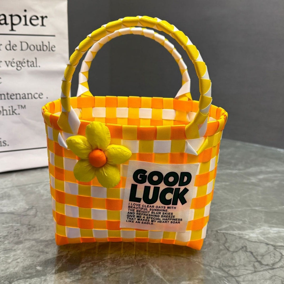 Playful and Colorful Basket Bag Kalsten