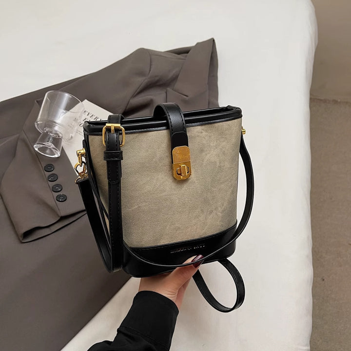 Elegant Structured Bucket Bag Kalsten