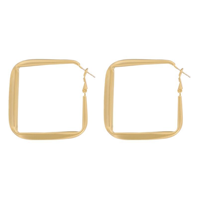 Fashionable Geometric Hoop Earrings Made of High-Quality Metal Kalsten