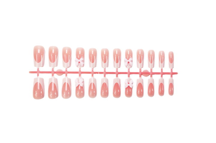 Artificial Nail Set with glamorous bow and glitter accents Kalsten